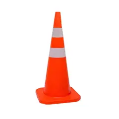 NACIONAL - CONO VIAL 90 CM CON DOS FRANJAS REFLECTIVAS