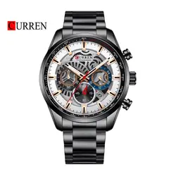 CURREN - Reloj 8391 Cronógrafo Para Hombre Negro