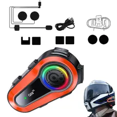 GENERICO - Intercomunicador Para Moto Q08 Pro Rgb Musica Bluetooth 1km