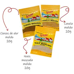 LA GRANJA PAISA - Canela Nuez Moscada Clavos 20g cu