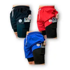 SAMDEL - Pack x3 Pantalonetas Deportivas Hombre CON LICRA Pack1.