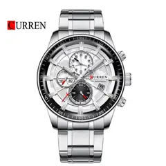 CURREN - Reloj 8362 Cronógrafo Para Hombre Plateado