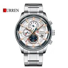 CURREN - Reloj 8362 Cronógrafo Para Hombre Plateado