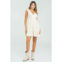 RAGGED - Vestido sugar Beige claro