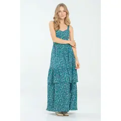 RAGGED - Vestido largo khori Azul klain