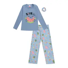 SANTANA - Pijama Niña Anita Azul