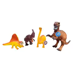 GENERICO - Set X4 Muñecos Dinosaurio Juguete Dino World