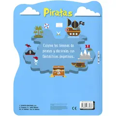 SUSAETA - Libro Para Colorear Los Piratas Con Stickers Para Niños