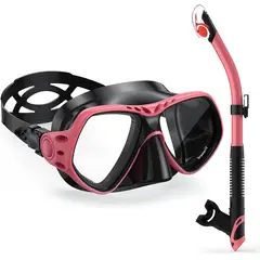 GEF - Kit Snorkel Careta Gafas Buceo Profesional Vidrio Templado