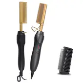 GENERICO - Plancha Cepillo Barba Y Cabello Alisa Peina Hombre