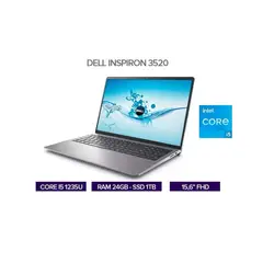 DELL - PORTATIL INSPIRON 3520 15.6" FHD INTEL CORE I5 1235U RAM 24GB DDR4 SSD 1TB / COMBO TECLADO Y MOUSE