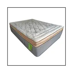 GENERICO - Colchón Doble Suave Resortado Pocket 140x190 + protector + almohada