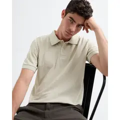 SEVEN SEVEN - Polo Cuello Sport Para Hombre Crema