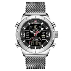 NAVIFORCE - Reloj Plateado Hombre Elegante Deportivo Análogo Digital
