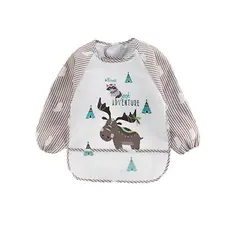 MUNDO BEBE - Babero Delantal Manga Larga Impermeable Bebe Niña Niño
