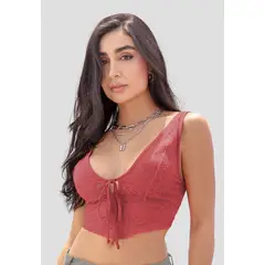 ATYPICAL - Crop Top Mujer Rojo 106603
