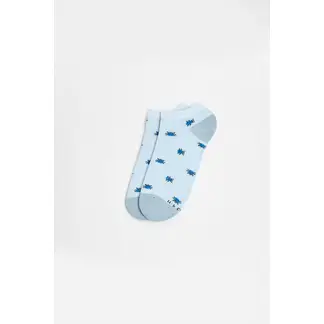 KOAJ - Short azul claro en jean con desgastes y tiro súper al Mujer