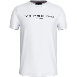 TOMMY HILFIGER - Camiseta Blanca Con Logo Bordado En El Pecho