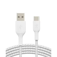 BELKIN - Cable belk braided USB-A a USB-C 2m Blan