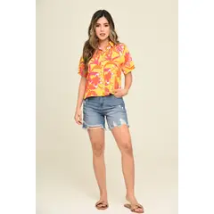 RAGGED - Camisa taxlo Amarillo puro