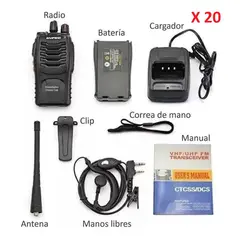 BAOFENG - 20 Radios Woki Toki Comunicacion Boquitoquis Seguridad