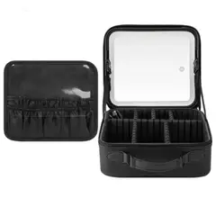 GENERICO - Estuche De Cosméticos Viaje Portátil Con Luz Led Maquillaje