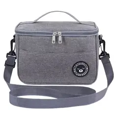 ONE PIXEL - Lonchera de Almuerzo Portátil con Aislamiento Oficina Escuela Gris