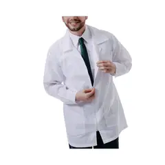 GENERICO - Bata De Laboratorio Unisex Manga Larga Talla S