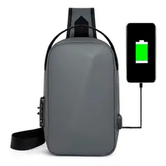 XALTA - Bolso Morral De Seguridad Anti Robo Impermeable Y Usb Gris