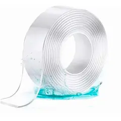 XALTA - Cinta Doble Faz Adhesiva Silicona Multiusos Reutilizable 5mt