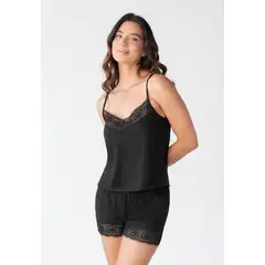 FORMAS INTIMAS - Pijama Mujer Negro Fi 106700