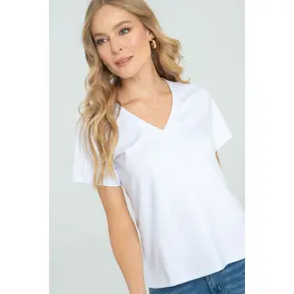 RAGGED - Camiseta escote v Blanco