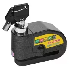 GENERICO - Candado Para Moto Freno De Disco + Alarma Bloqueo Antirrobo