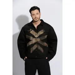 HAKISTORM - Chaqueta índigo logo dye