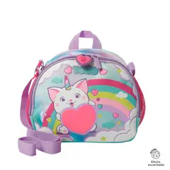 TOTTO - Lonchera con Aislamiento Térmico Sweety Heart Azul