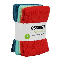 ESSENZA - Paños de Microfibra Pague 5 Lleve 7 Multicolor 30x30 cm
