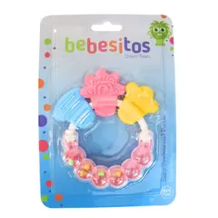 BEBESITOS - Rasca Encías Sonajero Mordedor Silicona Bebé verde