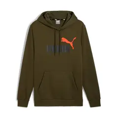 PUMA - Hoody Verde Hombre Pm Ess 2 Col Big Logo Hoodie Fl Green