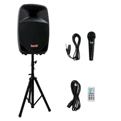 PRO DJ - Altavoz activo15 de 2 vías PB15E-MP3-OP SYS Negro