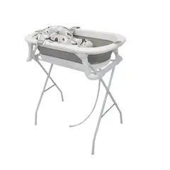 HAPPY BABY - Bañera Plegable Soporte y Cojín Stand Gris