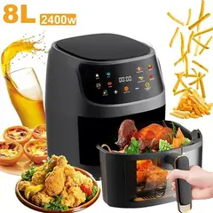 GENERICO - Freidora de aire Si Aceite de 8L Transparente Luz interior 2400W