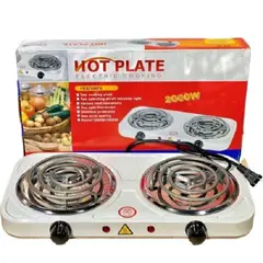 GENERICO - Estufa Eléctrica Portátil Cocina 2 Puesto Fogón Parrilla