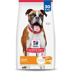 HILLS - Science Diet Light perro adulto pollo y cebada 30lb
