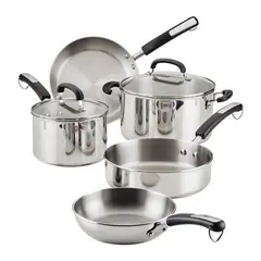 FARBERWARE - Batería 7pzs Acero Inoxidable Silver Brilliance