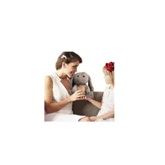 INFANTILES CAJUROMIX - Peluche Conejo Cafe Recargable Que Respira Con Luz Y Sonido