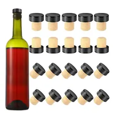GENERICO - Tapones De Corcho Con Cabeza Plastica T Para Botellas 100u