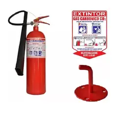 NACIONAL - EXTINTOR CO2 DE 10 LB INCLUYE SEÑALIZACIÓN, SOPORTE Y MANGUERA