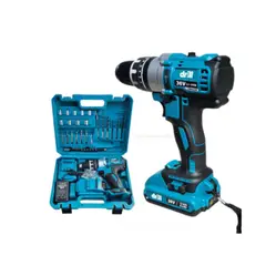 GENERICO - Taladro 36 Voltios Inalámbrico 2 Baterías y Accesorios DRILL