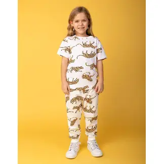 DOSOJOS - Conjunto unisex de camiseta y sudadera en algodón peruano leopardos