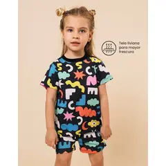 DOSOJOS - Conjunto de camiseta y short unisex en algodón peruano - Elementos